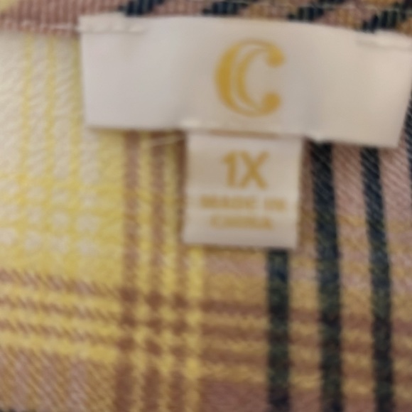 Plaid Charming Charlie Wrap Midi Ruffled Dress/ Size 1X - Picture 6 of 10